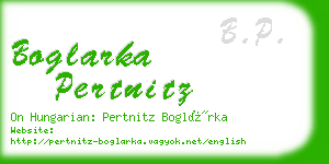 boglarka pertnitz business card